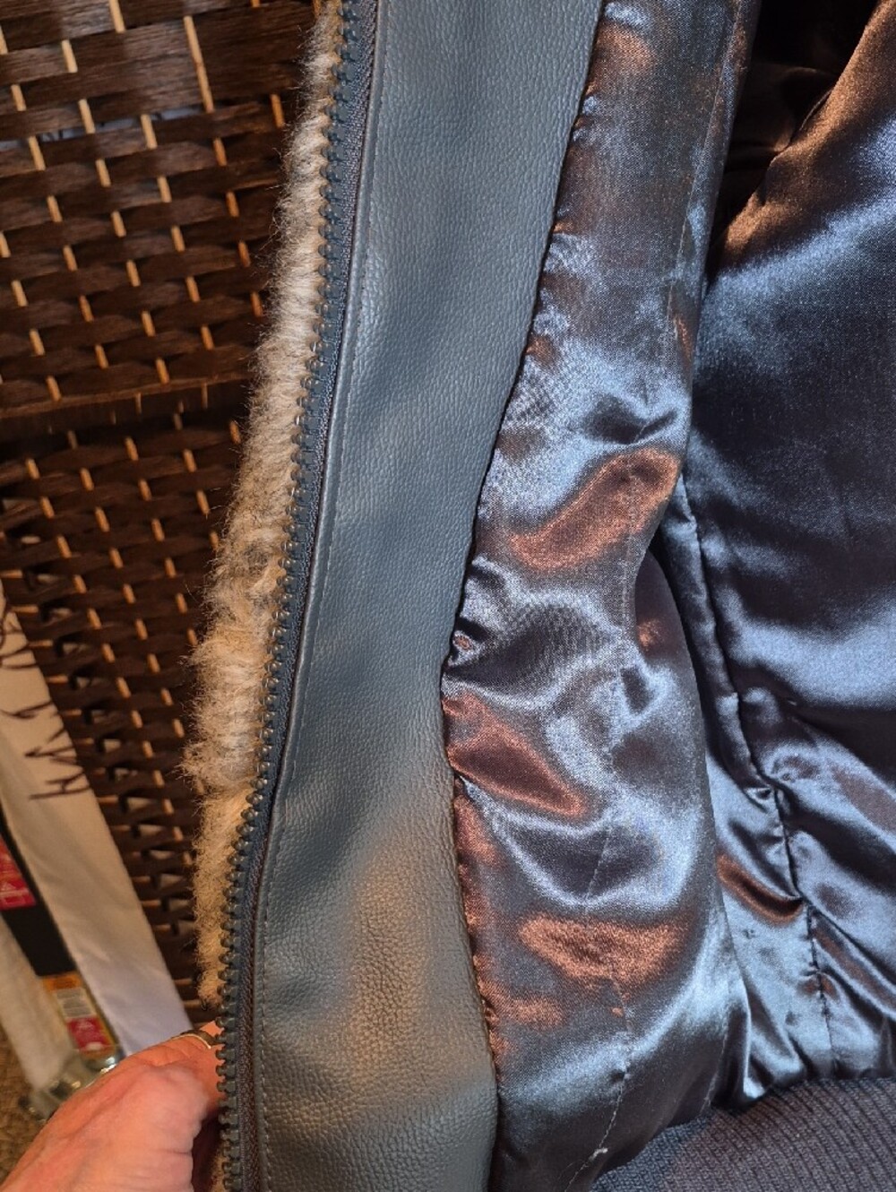 Blanćhe Faux Fur Hooded Jacket in Gray - Picture 9 of 9